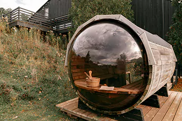 panoramic view sauna in Keswick, ON