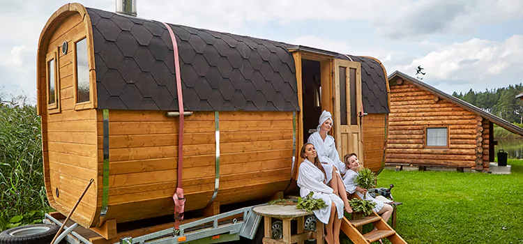 Residential Outdoor Cabin Sauna Construction in Keswick, Ontario